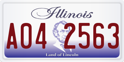 IL license plate A042563