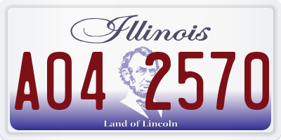 IL license plate A042570