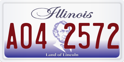 IL license plate A042572