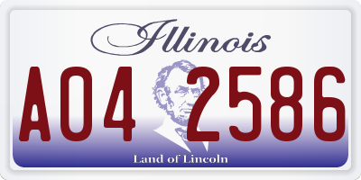 IL license plate A042586