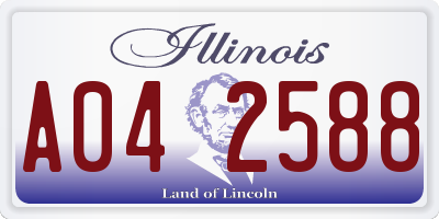 IL license plate A042588