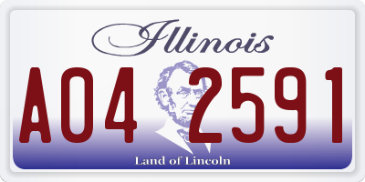 IL license plate A042591