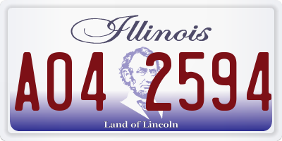 IL license plate A042594