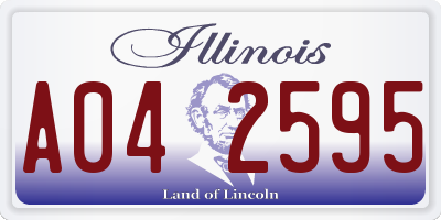 IL license plate A042595