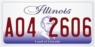 IL license plate A042606