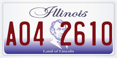 IL license plate A042610