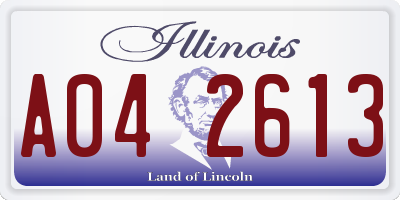 IL license plate A042613