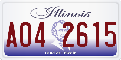 IL license plate A042615