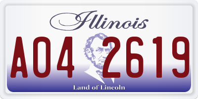 IL license plate A042619