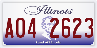 IL license plate A042623