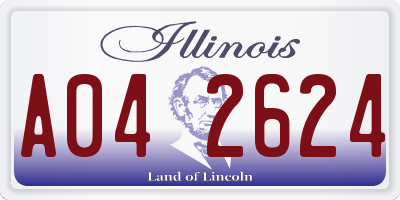 IL license plate A042624