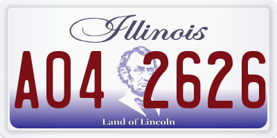 IL license plate A042626
