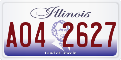 IL license plate A042627