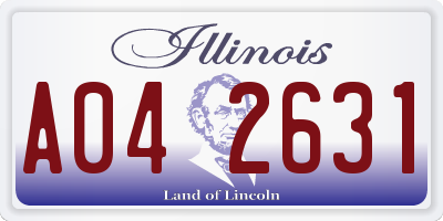 IL license plate A042631