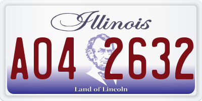IL license plate A042632