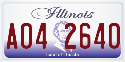 IL license plate A042640