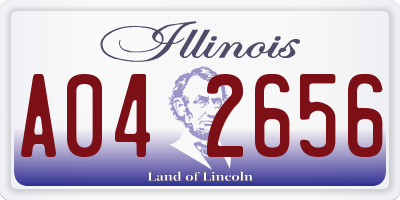 IL license plate A042656