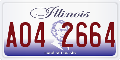 IL license plate A042664