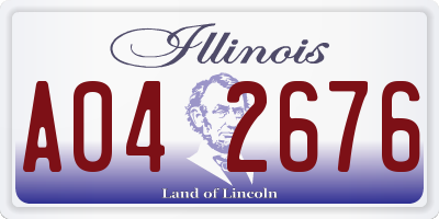 IL license plate A042676