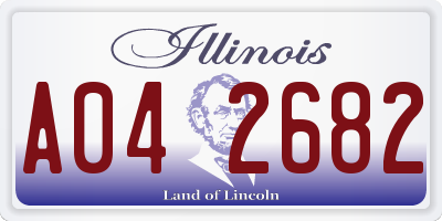 IL license plate A042682