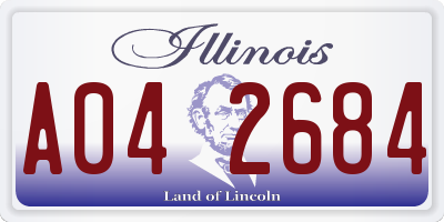 IL license plate A042684