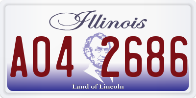 IL license plate A042686