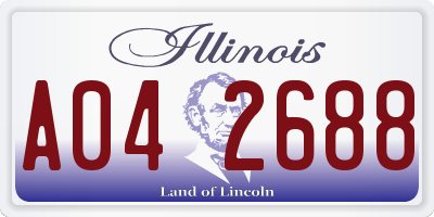 IL license plate A042688