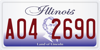 IL license plate A042690