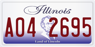 IL license plate A042695