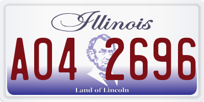 IL license plate A042696