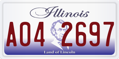 IL license plate A042697
