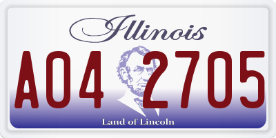 IL license plate A042705