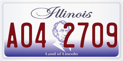 IL license plate A042709