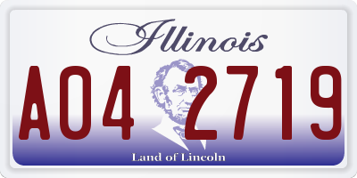 IL license plate A042719