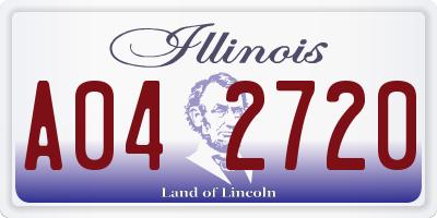 IL license plate A042720