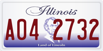 IL license plate A042732