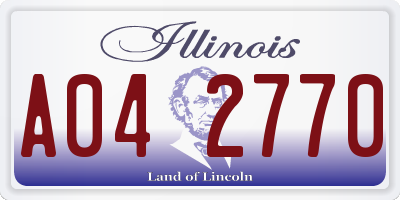 IL license plate A042770