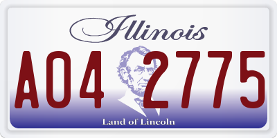 IL license plate A042775
