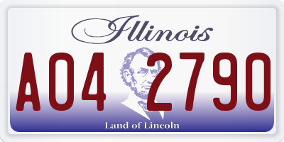 IL license plate A042790