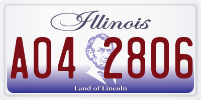 IL license plate A042806
