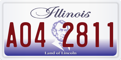 IL license plate A042811