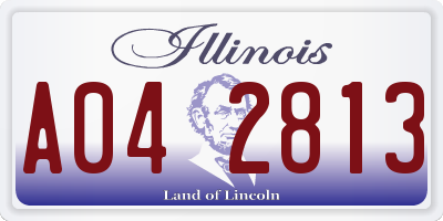 IL license plate A042813