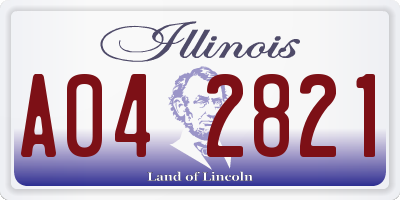 IL license plate A042821