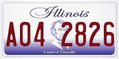 IL license plate A042826