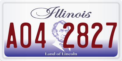 IL license plate A042827