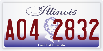 IL license plate A042832