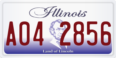 IL license plate A042856