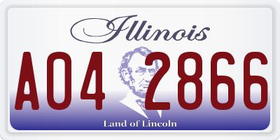 IL license plate A042866