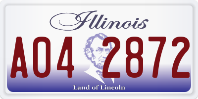 IL license plate A042872