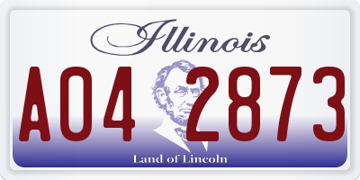 IL license plate A042873